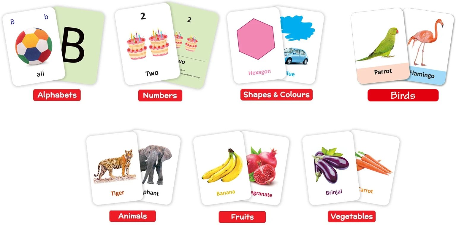 Gurukanth Educational Flash Cards for kids Combo Set of 6 (Multicolor) - Image 4
