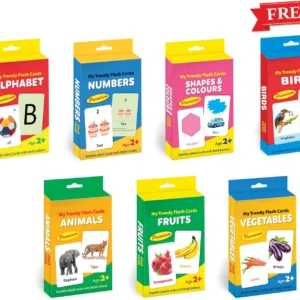 Gurukanth Educational Flash Cards for kids Combo Set of 6 (Multicolor)