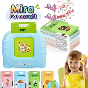 Mira Farmcraft Flash Cards for Kids English Words Preschool Reading Early Talking Toy- 112 pcs (Multicolor