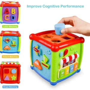J K INTERNATIONAL Kids 6 in 1 Multipurpose Activity Play Center (Multicolor)