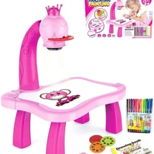 Raghunandan Kids Drawing Projector Table | Toy Projector Drawing Board for Kids (Pink)